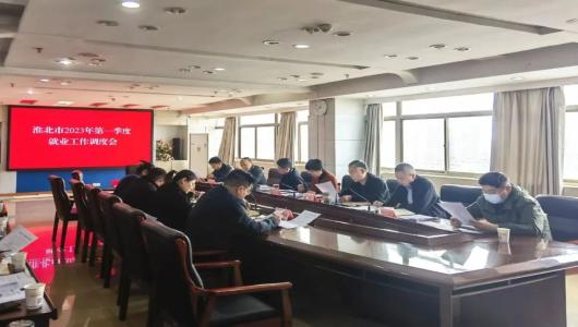 淮北市人社局组织召开全市第一季度就业工作调度会